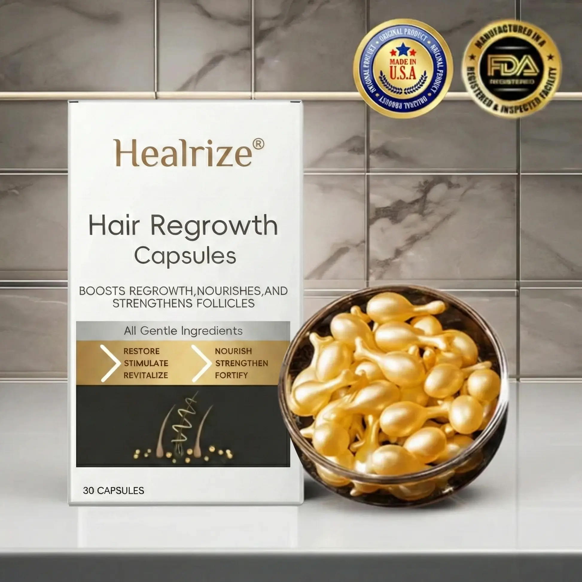 Hair Regrowth Capsules Revive Follicles, Boost Hair Volume