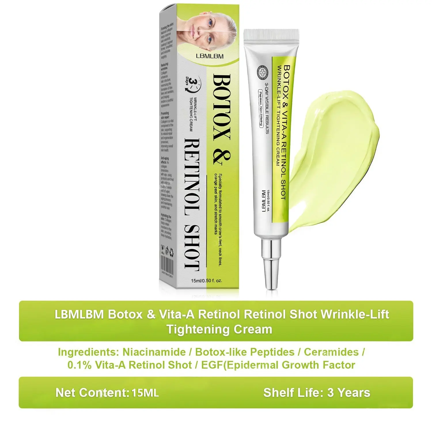 Advanced Peptide Botox-Style Vita-A Retinol Lifting Renewal Cream Today Only 70 OFF