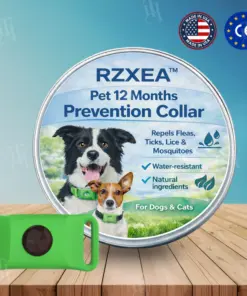 12-Month Natural Prevention Collar Vet-Grade Plant Formula Flea Tick Defense