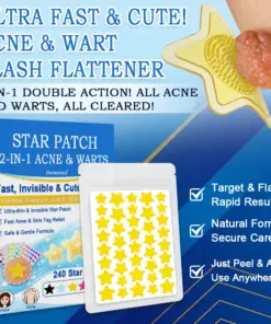 2-in-1 Microneedle & Hydrocolloid Star Patch