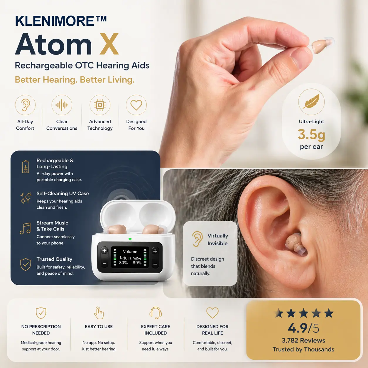 Atom X Smart Hearing Aids — Hear Clearly, Feel Confident Again - Image 2