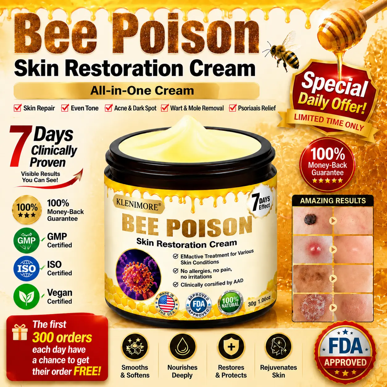 Bee Poison Skin Restoration Cream