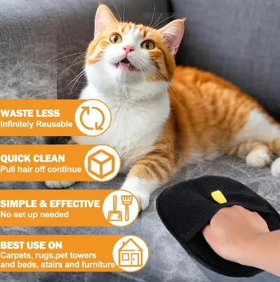 Pet Hair Remover Electrostatic Gloves - Image 4