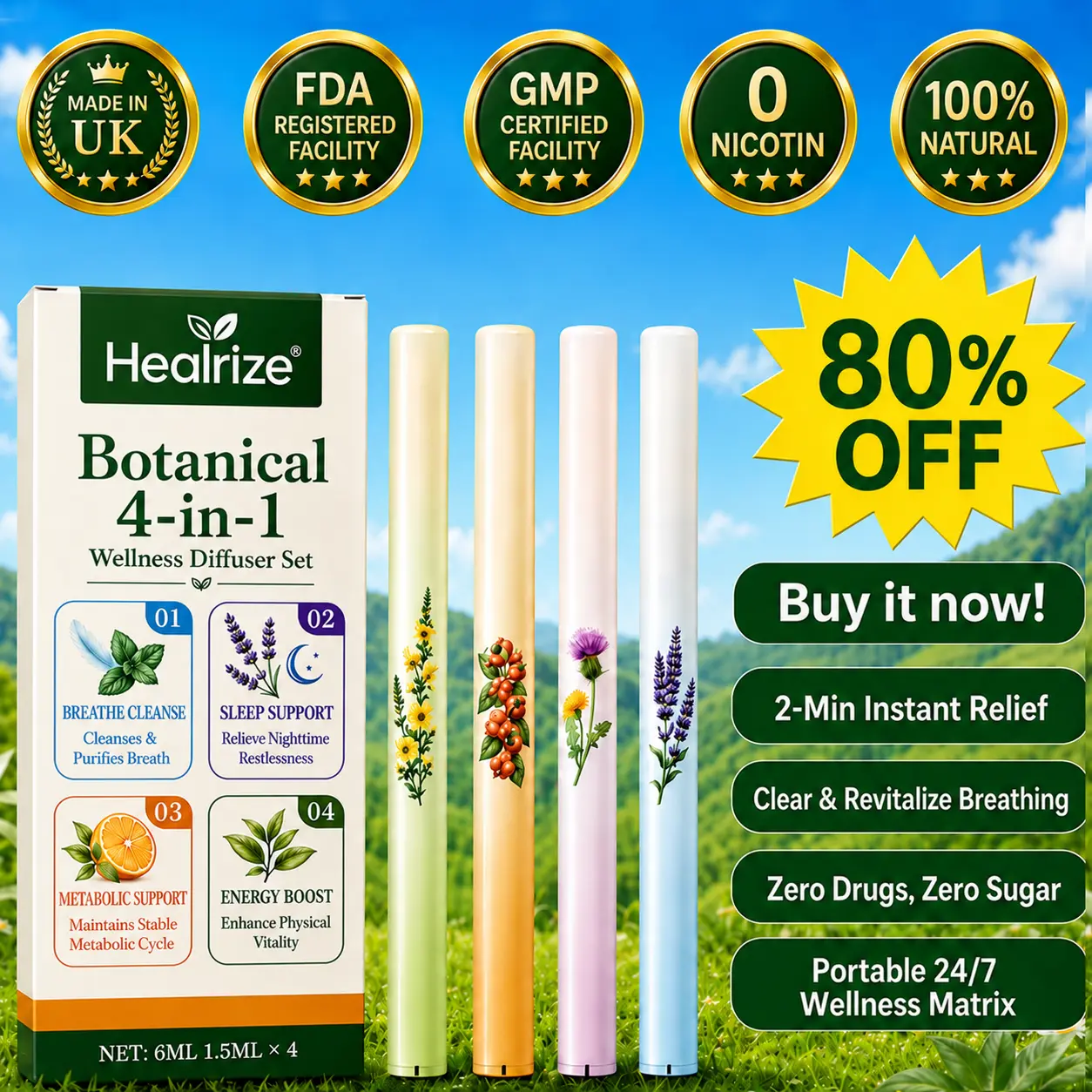 Botanical 4-in-1 Wellness Diffuser Set