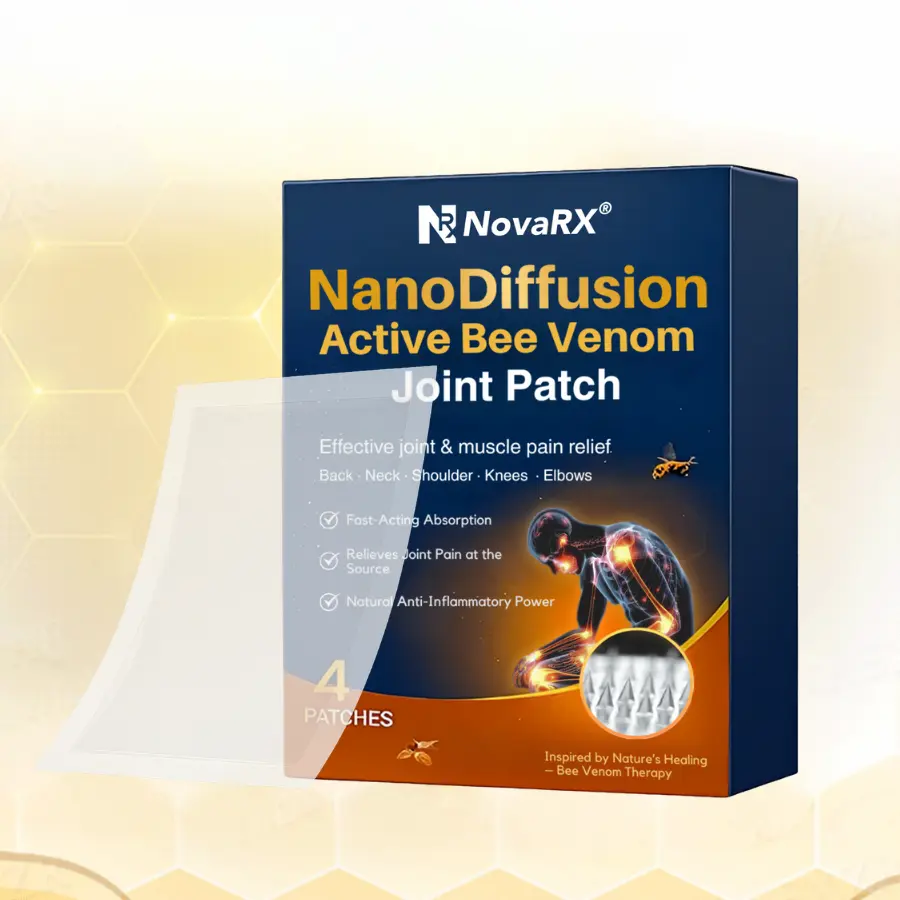 NanoDiffusion Active Bee Venom Joint Patch Relief for Shoulder, Neck, Back Knee Pain in 10 Minutes