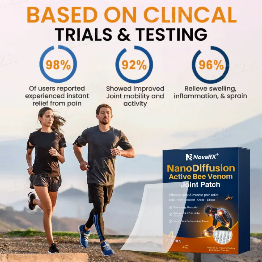 NanoDiffusion Active Bee Venom Joint Patch Relief for Shoulder, Neck, Back Knee Pain in 10 Minutes - Image 8