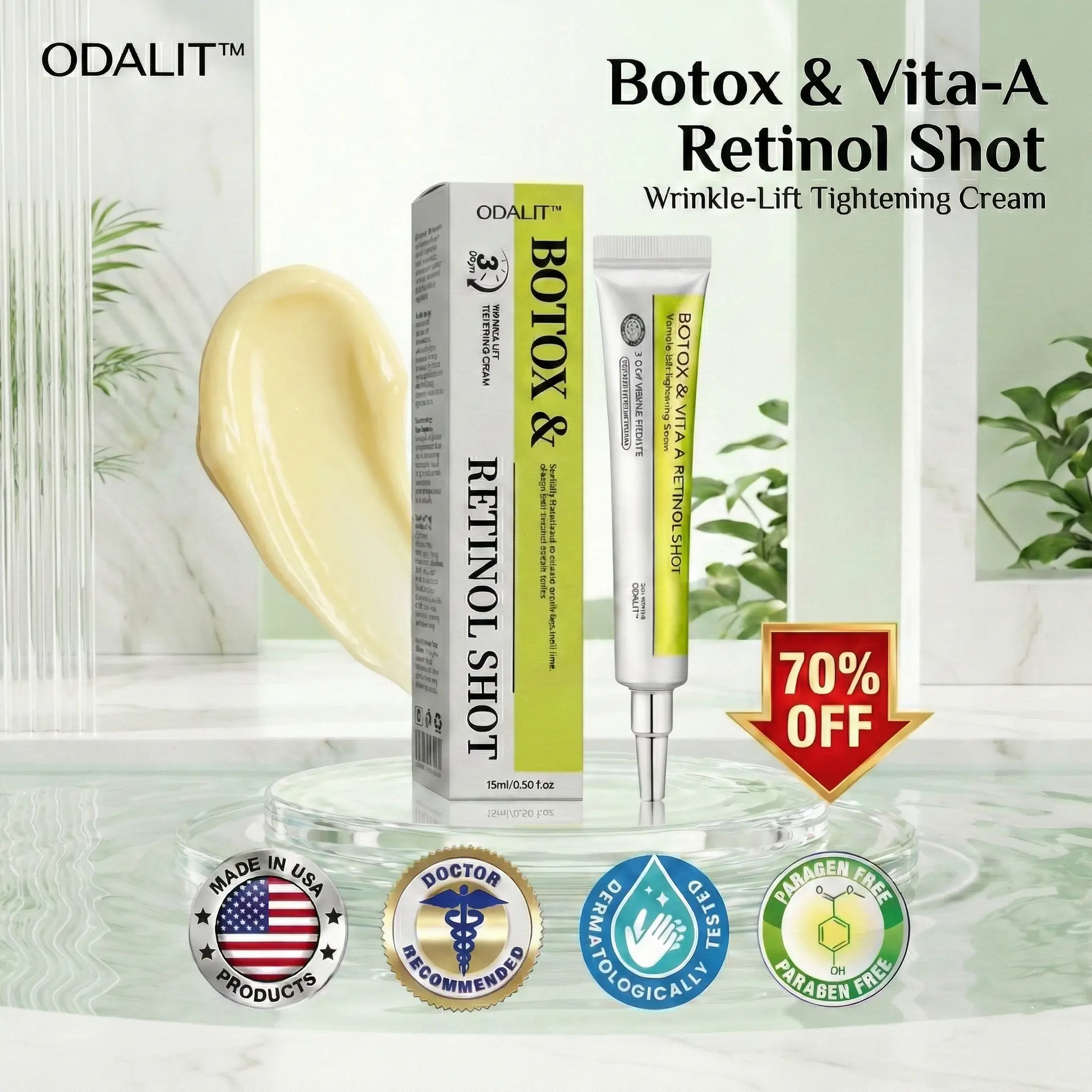 Botox Retinol Shot - Eraser for Deep Wrinkles, Sagging Jowls Puffy Eyes
