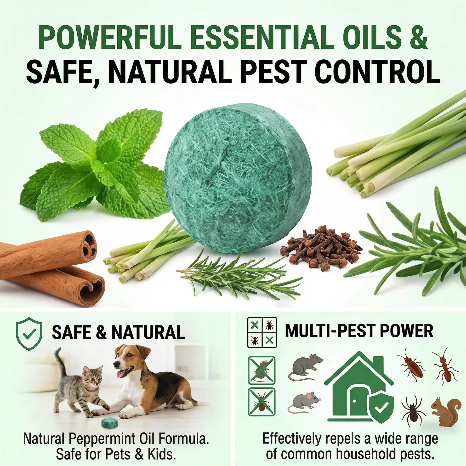 Natural Peppermint Rodent Repellent Tablets - Image 2