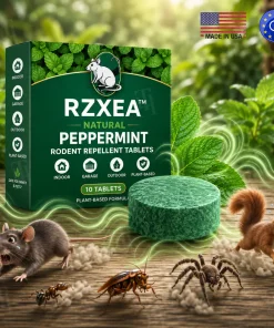 Natural Peppermint Rodent Repellent Tablets for Home & Garage