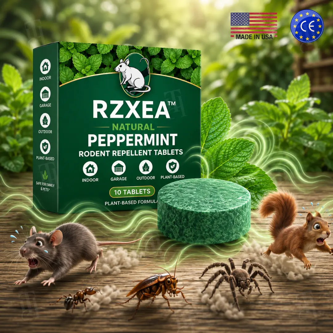 Natural Peppermint Rodent Repellent Tablets for Home & Garage