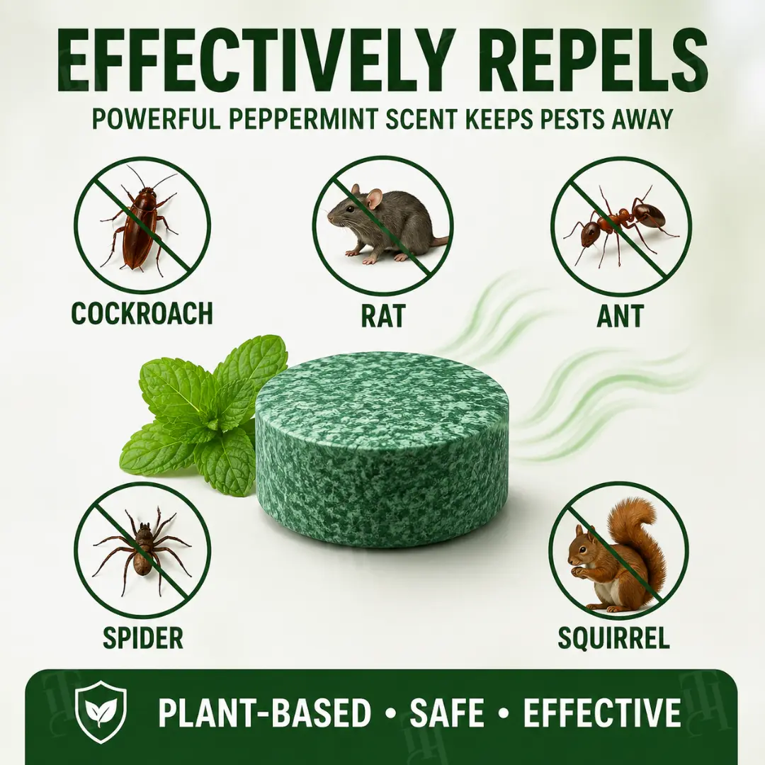 Natural Peppermint Rodent Repellent Tablets for Home & Garage - Image 3