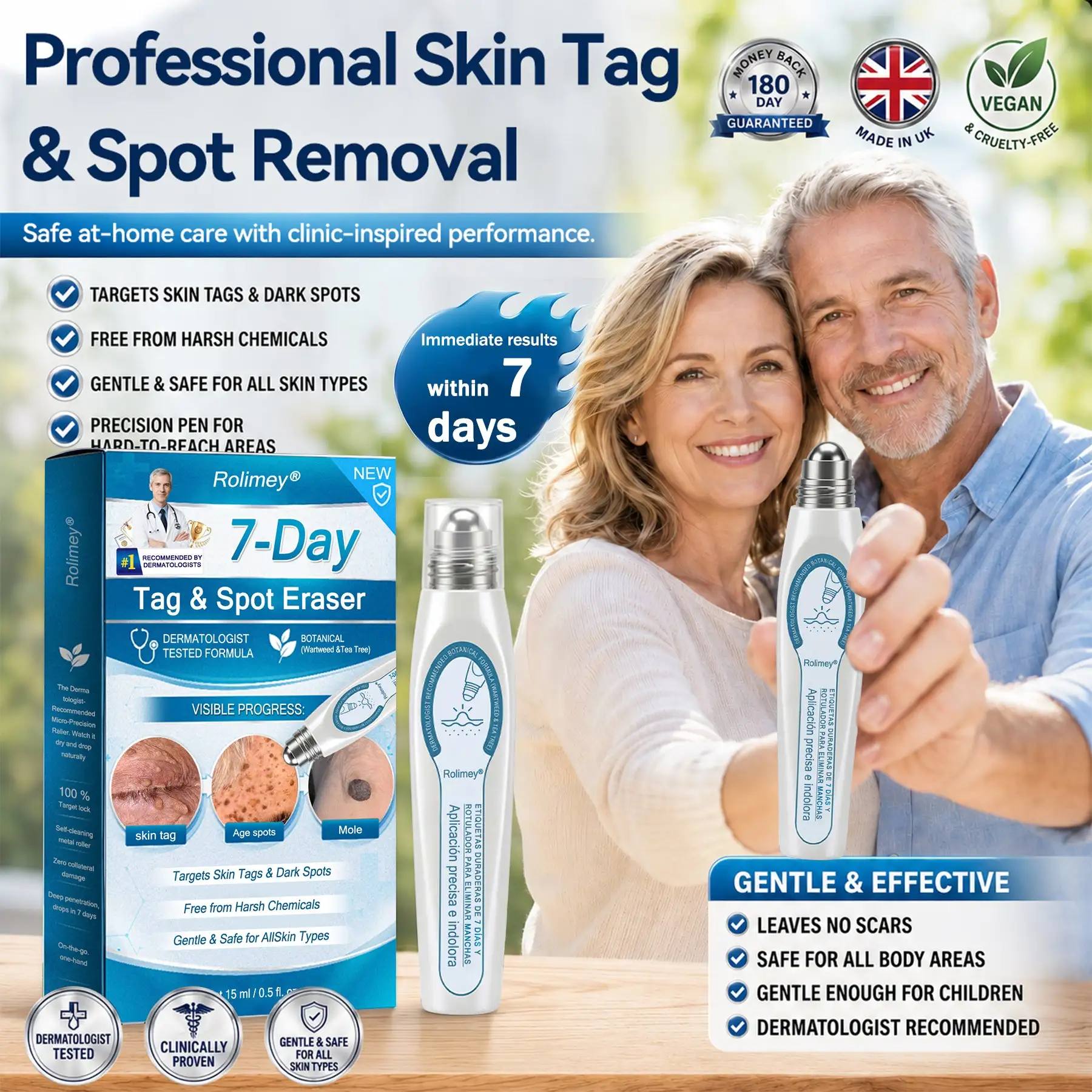 7-Day Skin Tag & Blemish Remover Painless & Scar-Free – Advanced Mole & Wart Remover
