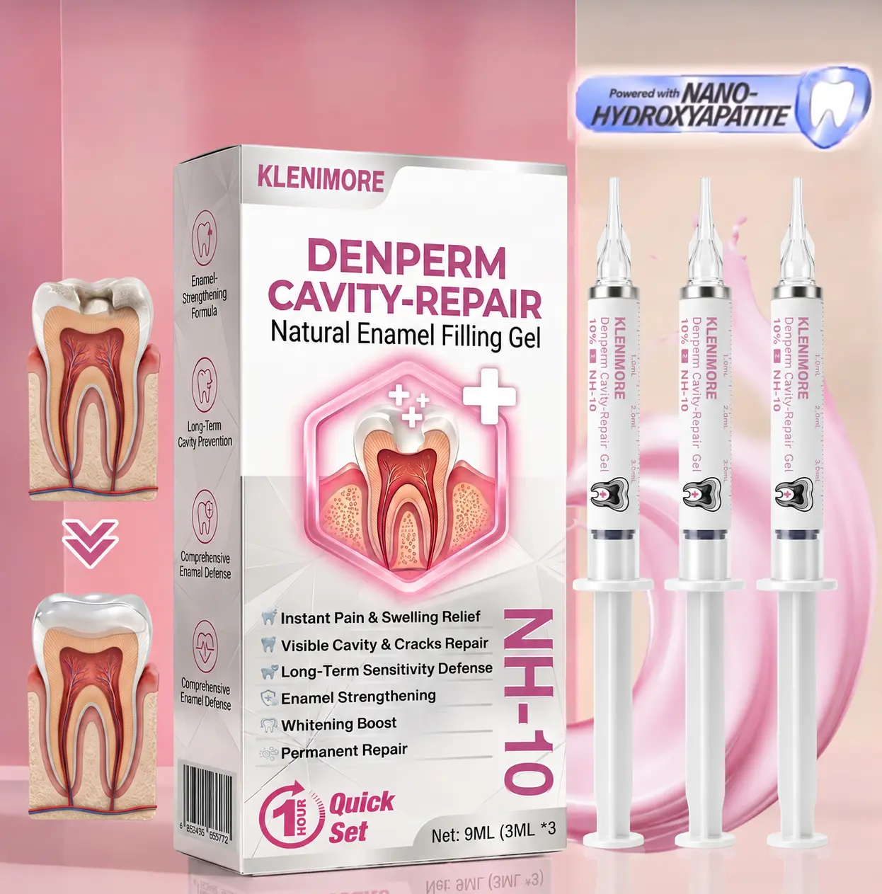 KLENIMORE DenPerm Cavity-Repair Natural Gel