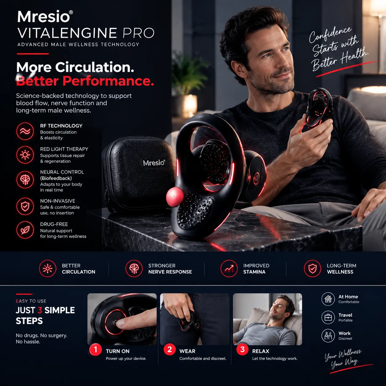 VitalEngine Pro Advanced 5-in-1 Male Wellness & Performance System - Image 5