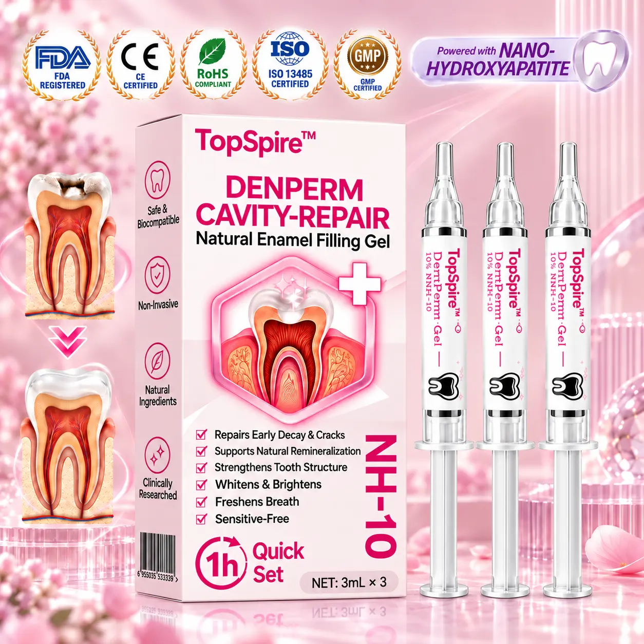 Cavity-Repair Natural Gel
