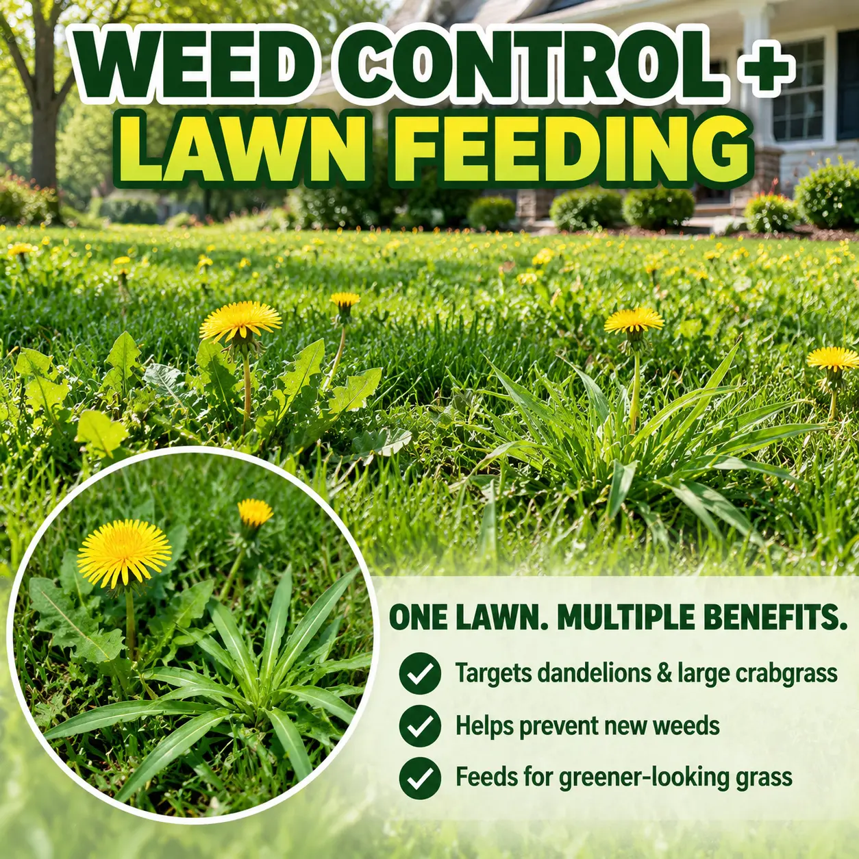 5-in-1 Weed & Feed | Fast-Acting Dual-Action Granules for Stubborn Lawn Weeds & a Greener-Looking Lawn - Image 5